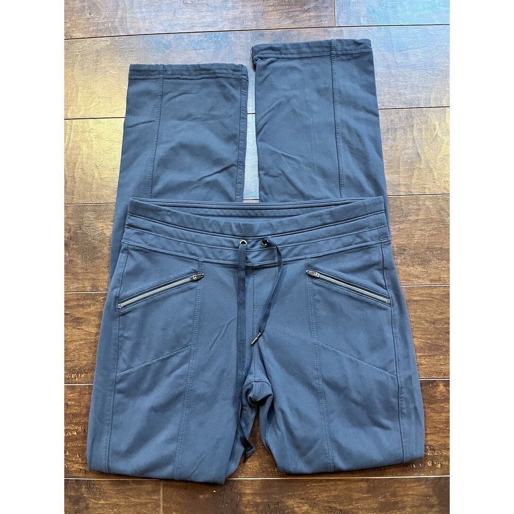Athleta Active Casaul Slouchy Stretch Straight Leg Zipper Wasit Tie Pants Size S - Picture 1 of 8